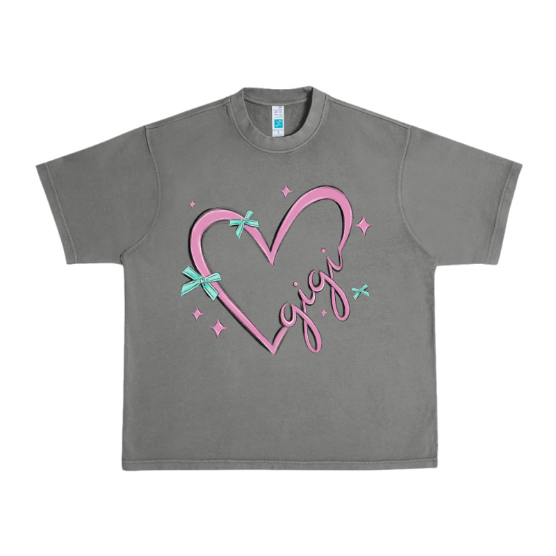Gigi With Heart And Ribbons Urban Heavy Tee by MaliasSmallBusiness | Teevron