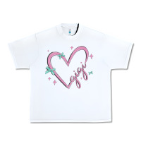 White gigi with heart and ribbons Urban Heavy Tee - MaliasSmallBusiness