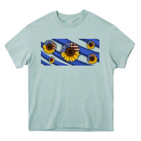 Arona american flag sunflowers 16oz libbey cup Heavy Core Tee - HRA Design Shop