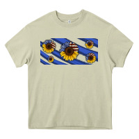Mossy american flag sunflowers 16oz libbey cup Heavy Core Tee - HRA Design Shop