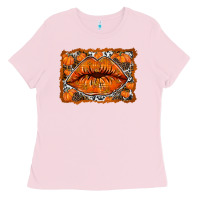 Bubblegum Pink fall lips Ladies Tee - RacoonDesign