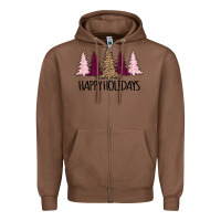 Chestnut Happy Holidays Tree Zipper Hoodie - Bettercallsaul