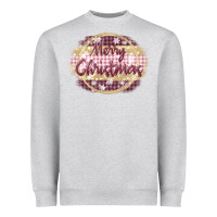 Heather Grey merry christmas pink Heavyweight Sweatshirt - MaliasSmallBusiness