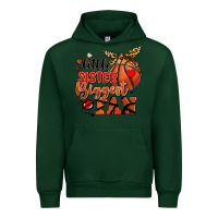 Forest Green little sister biggest fan basketball Urban Hoodie - FaDigitalArtStudio