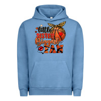 Pigment Pebble Blue little sister biggest fan basketball Urban Hoodie - FaDigitalArtStudio