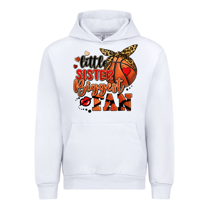 Little Sister Biggest Fan Basketball Urban Hoodie by FaDigitalArtStudio | Teevron