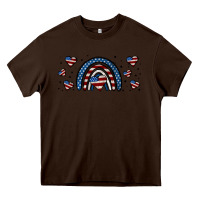 Chocolate Brown american flag rainbow 16oz libbey cup Heavy Core Tee - HRA Design Shop