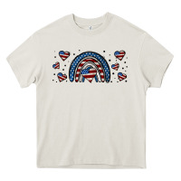 Cream american flag rainbow 16oz libbey cup Heavy Core Tee - HRA Design Shop
