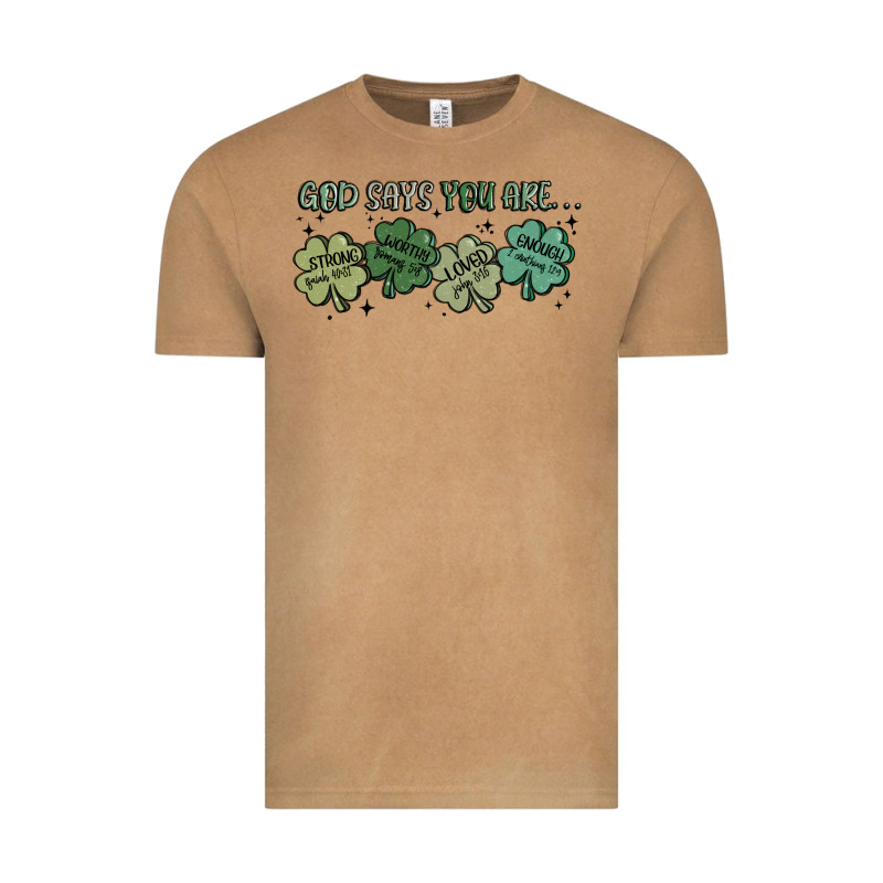 God Says I Am Patrick's Day Vintage Tee by MaliasSmallBusiness | Teevron