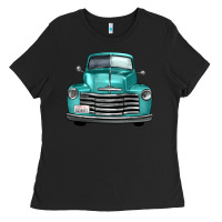 Black western truck front view Ladies Tee - FaDigitalArtStudio
