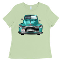 Matcha western truck front view Ladies Tee - FaDigitalArtStudio