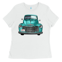 White western truck front view Ladies Tee - FaDigitalArtStudio