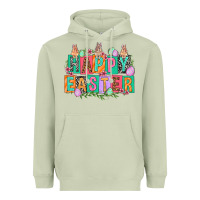 Matcha Happy Easter with plate letters Easter Day Heavyweight Hoodie - HowdyJamesFarm