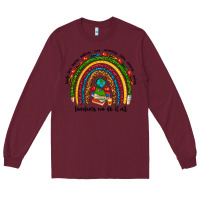 Burgundy teachers we do it all rainbow Long Sleeve Tee - NancyCooperArtShop