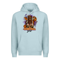 Blue Mist Messy bun Basketball girl Premium Hoodie - HowdyJamesFarm