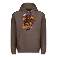 Coffee Messy bun Basketball girl Premium Hoodie - HowdyJamesFarm