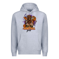 Heather Grey Messy bun Basketball girl Premium Hoodie - HowdyJamesFarm