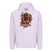 Lilac Messy bun Basketball girl Premium Hoodie - HowdyJamesFarm