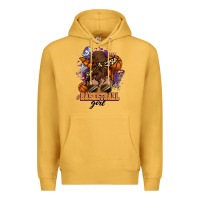 Mustard Messy bun Basketball girl Premium Hoodie - HowdyJamesFarm