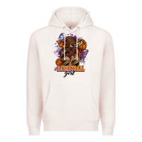 Pale Pink Messy bun Basketball girl Premium Hoodie - HowdyJamesFarm