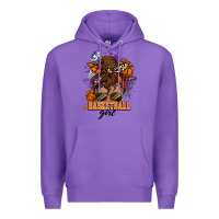 Purple Messy bun Basketball girl Premium Hoodie - HowdyJamesFarm