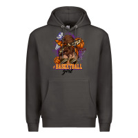Smoke Messy bun Basketball girl Premium Hoodie - HowdyJamesFarm