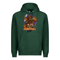 Sports Green Messy bun Basketball girl Premium Hoodie - HowdyJamesFarm