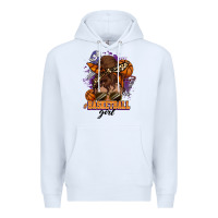 White Messy bun Basketball girl Premium Hoodie - HowdyJamesFarm
