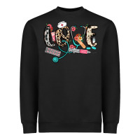 Black love nurse Heavyweight Sweatshirt - NancyCooperArtShop