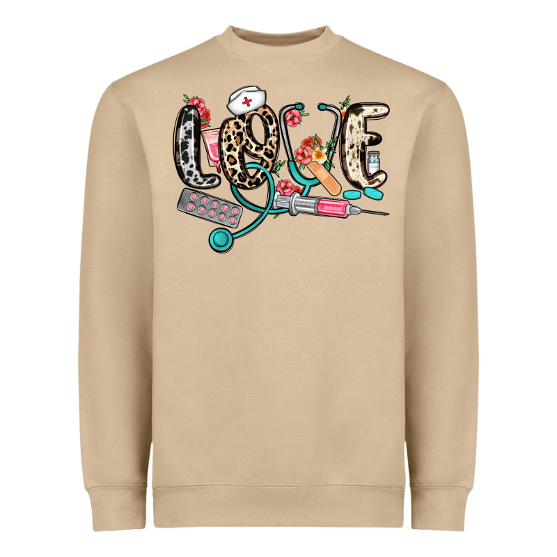 Love Nurse Heavyweight Sweatshirt by NancyCooperArtShop | Teevron