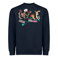 Navy love nurse Heavyweight Sweatshirt - NancyCooperArtShop