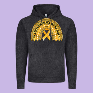 Childhood Cancer Awareness Rainbow Vintage Hoodie Designed By Jasminsmagicworld