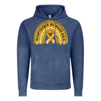 Vintage Denim Childhood cancer awareness rainbow Vintage Hoodie - Jasminsmagicworld