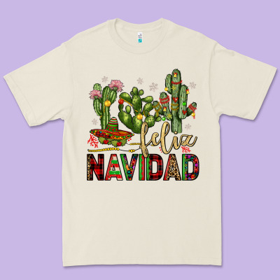 Cactus Feliz Navidad Premium Tee Designed By Jahusdesignshop