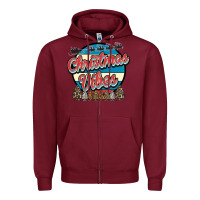 Burgundy Christmas Vibes Zipper Hoodie - Bettercallsaul