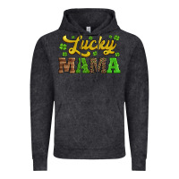 Vintage Black lucky mama st patricks day Vintage Hoodie - Jasminsmagicworld