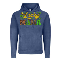 Vintage Denim lucky mama st patricks day Vintage Hoodie - Jasminsmagicworld
