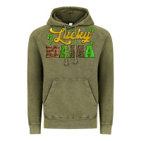 Vintage Olive lucky mama st patricks day Vintage Hoodie - Jasminsmagicworld