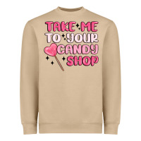 Mushroom take me to your candy shop Heavyweight Sweatshirt - MaliasSmallBusiness