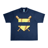 Navy custom baseball Urban Heavy Tee - MaliasSmallBusiness
