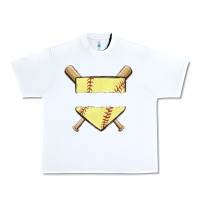 White custom baseball Urban Heavy Tee - MaliasSmallBusiness