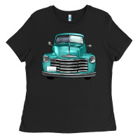 Black western truck front view Ladies Tee - FaDigitalArtStudio