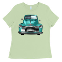 Matcha western truck front view Ladies Tee - FaDigitalArtStudio