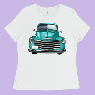 Western Truck Front View Ladies Tee Designed By Fadigitalartstudio