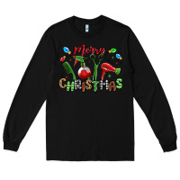 Black merry christmas hair dresser Long Sleeve Tee - MaliasSmallBusiness