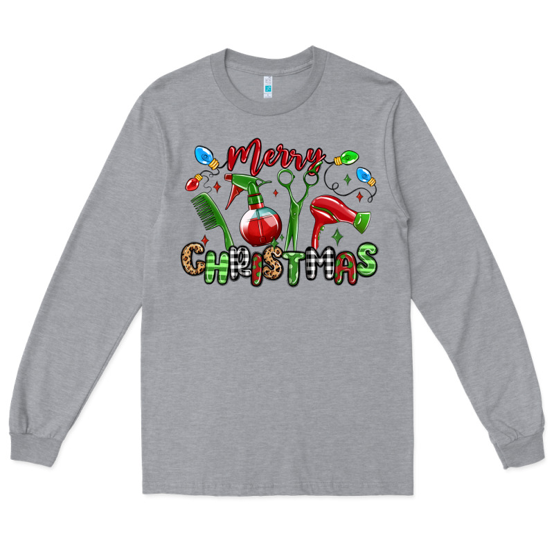 Merry Christmas Hair Dresser Long Sleeve Tee by MaliasSmallBusiness | Teevron