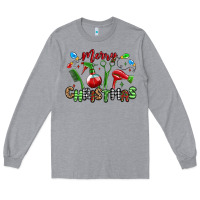 Heather Grey merry christmas hair dresser Long Sleeve Tee - MaliasSmallBusiness