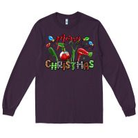 Plum merry christmas hair dresser Long Sleeve Tee - MaliasSmallBusiness