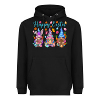 Black Happy Easter gnomies Easter Day Heavyweight Hoodie - HowdyJamesFarm