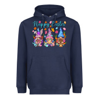 Navy Happy Easter gnomies Easter Day Heavyweight Hoodie - HowdyJamesFarm